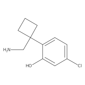 2-[1-(Aminomethyl)cyclobutyl]-5-chlorophenol结构式