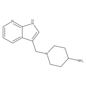 1-({1H-pyrrolo[2,3-b]pyridin-3-yl}methyl)piperidin-4-amine结构式