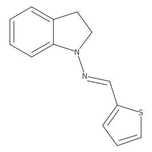2,3-Dihydro-N-(2-thienylmethylene)-1H-indol-1-amine结构式
