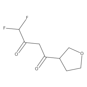 4,4-Difluoro-1-(oxolan-3-yl)butane-1,3-dione结构式