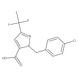 1-(4-Chlorobenzyl)-3-(trifluoromethyl)-1H-pyrazole-5-carboxylic acid结构式