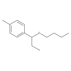 1-(1-Butoxy-2-iodoethyl)-4-methylbenzene结构式