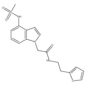N-[2-(furan-2-yl)ethyl]-2-{4-[(methylsulfonyl)amino]-1H-indol-1-yl}acetamide Structure