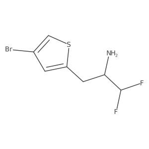 3-(4-Bromothiophen-2-yl)-1,1-difluoropropan-2-amine Structure