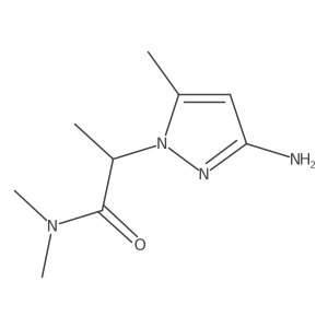 2-(3-Amino-5-methyl-1H-pyrazol-1-yl)-N,N-dimethylpropanamide结构式