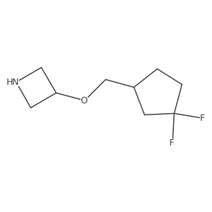 3-[(3,3-Difluorocyclopentyl)methoxy]azetidine结构式