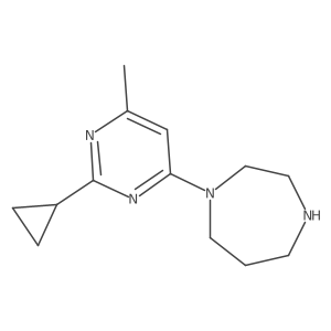 1-(2-Cyclopropyl-6-methylpyrimidin-4-yl)-1,4-diazepane结构式