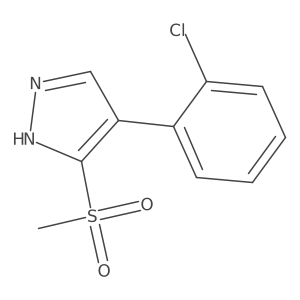 4-(2-Chlorophenyl)-3-(methylsulfonyl)-1H-pyrazole Structure