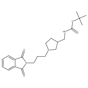 2-(3-(3-tert-butoxycarbonylaminomethylpyrrolidin-1-yl)propyl)-2,3-dihydro-1 H-isoindole-1,3-dione Structure