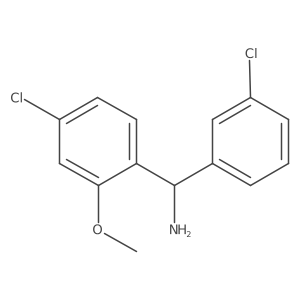 (4-Chloro-2-methoxyphenyl)(3-chlorophenyl)methanamine结构式