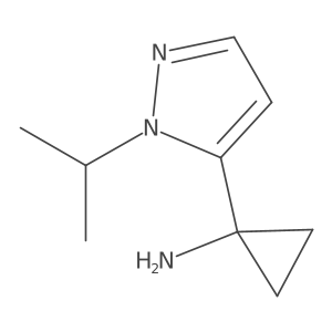 1-[1-(propan-2-yl)-1H-pyrazol-5-yl]cyclopropan-1-amine Structure