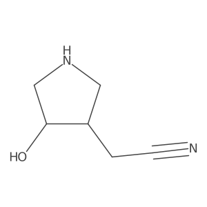 2-(4-Hydroxypyrrolidin-3-yl)acetonitrile结构式