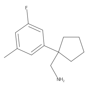 1-(3-Fluoro-5-methylphenyl)cyclopentanemethanamine Structure
