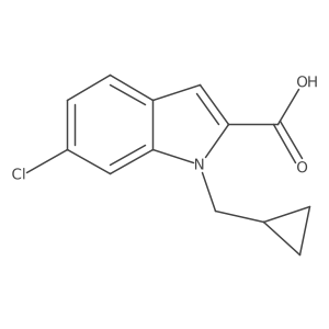 6-Chloro-1-(cyclopropylmethyl)-1H-indole-2-carboxylic acid Structure