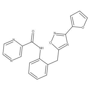 N-(2-((3-(furan-2-yl)-1,2,4-oxadiazol-5-yl)methyl)phenyl)pyrazine-2-carboxamide Structure