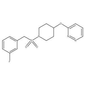 3-((1-((3-Fluorobenzyl)sulfonyl)piperidin-4-yl)oxy)pyridazine结构式