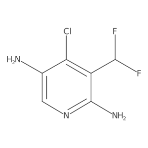 4-Chloro-3-(difluoromethyl)pyridine-2,5-diamine结构式