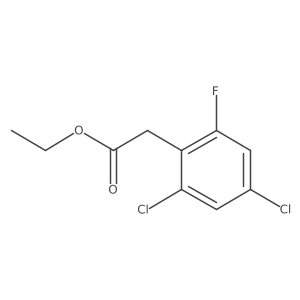 Ethyl 2,4-dichloro-6-fluorophenylacetate结构式