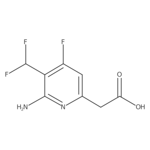 2-(6-Amino-5-(difluoromethyl)-4-fluoropyridin-2-yl)acetic acid结构式