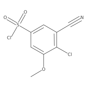 4-Chloro-3-cyano-5-methoxybenzene-1-sulfonyl chloride Structure