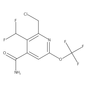 2-(Chloromethyl)-3-(difluoromethyl)-6-(trifluoromethoxy)pyridine-4-carboxamide Structure