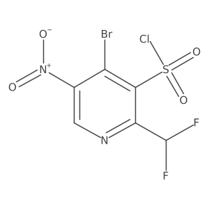 4-Bromo-2-(difluoromethyl)-5-nitropyridine-3-sulfonyl chloride结构式