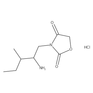 3-(2-Amino-3-methylpentyl)oxazolidine-2,4-dione hydrochloride Structure