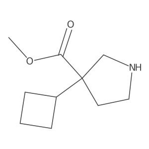 Methyl 3-cyclobutylpyrrolidine-3-carboxylate结构式