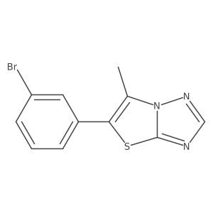 5-(3-Bromophenyl)-6-methylthiazolo[3,2-B][1,2,4]triazole结构式