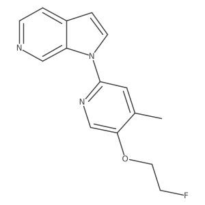 1-(5-(2-Fluoroethoxy)-4-methylpyridin-2-YL)-1H-pyrrolo[2,3-C]pyridine结构式