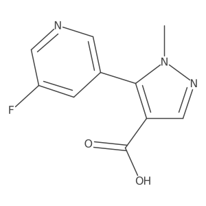 5-(5-fluoropyridin-3-yl)-1-methyl-1H-pyrazole-4-carboxylic acid Structure