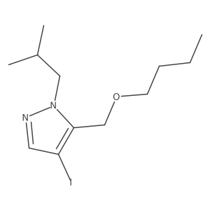 5-(butoxymethyl)-4-iodo-1-isobutyl-1H-pyrazole结构式