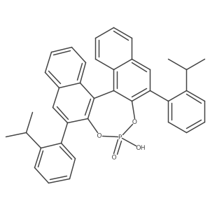 (11bR)-4-Hydroxy-2,6-bis(2-isopropylphenyl)dinaphtho[2,1-d:1',2'-f][1,3,2]dioxaphosphepine 4-oxide结构式