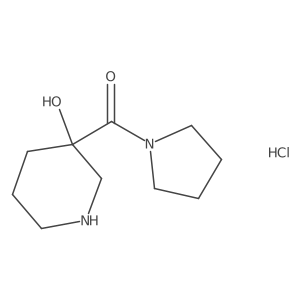 3-(Pyrrolidine-1-carbonyl)piperidin-3-ol hydrochloride Structure