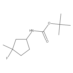 tert-butyl N-(3-fluoro-3-methylcyclopentyl)carbamate结构式