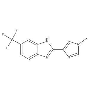 2-(1-methyl-1H-imidazol-4-yl)-6-(trifluoromethyl)-1H-1,3-benzodiazole Structure