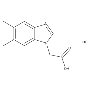 2-(5,6-Dimethyl-1H-benzo[d]imidazol-1-yl)acetic acid hydrochloride Structure