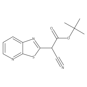 tert-Butyl 2-cyano-2-{[1,3]thiazolo[5,4-b]pyridin-2-yl}acetate结构式
