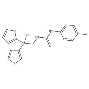 1-(4-Fluorophenyl)-3-(2-(furan-2-yl)-2-hydroxy-2-(thiophen-3-yl)ethyl)urea Structure