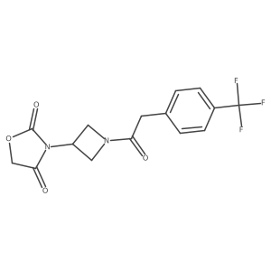3-(1-(2-(4-(Trifluoromethyl)phenyl)acetyl)azetidin-3-yl)oxazolidine-2,4-dione Structure