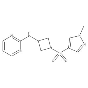N-(1-((1-methyl-1H-pyrazol-4-yl)sulfonyl)azetidin-3-yl)pyrimidin-2-amine Structure