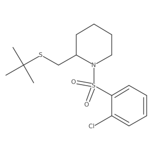 2-((Tert-butylthio)methyl)-1-((2-chlorophenyl)sulfonyl)piperidine Structure