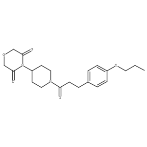 4-(1-(3-(4-Propoxyphenyl)propanoyl)piperidin-4-yl)morpholine-3,5-dione Structure