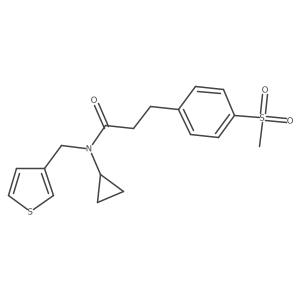 N-cyclopropyl-3-(4-(methylsulfonyl)phenyl)-N-(thiophen-3-ylmethyl)propanamide Structure