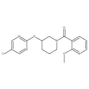 (3-((5-Chloropyrimidin-2-yl)oxy)piperidin-1-yl)(2-methoxypyridin-3-yl)methanone Structure