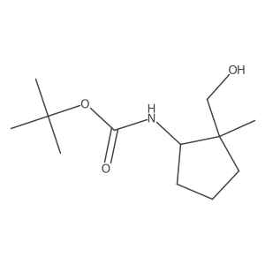 tert-butyl N-[2-(hydroxymethyl)-2-methylcyclopentyl]carbamate Structure