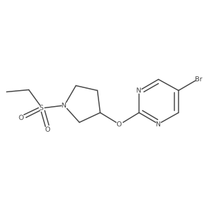 5-Bromo-2-{[1-(ethanesulfonyl)pyrrolidin-3-yl]oxy}pyrimidine结构式