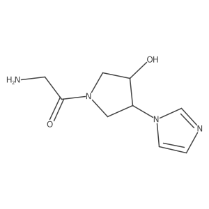 2-amino-1-(3-hydroxy-4-(1H-imidazol-1-yl)pyrrolidin-1-yl)ethan-1-one结构式