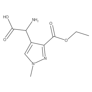 2-amino-2-[3-(ethoxycarbonyl)-1-methyl-1H-pyrazol-4-yl]acetic acid Structure