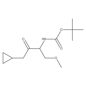 tert-butyl N-[(2S)-4-cyclopropyl-1-methoxy-3-oxobutan-2-yl]carbamate结构式